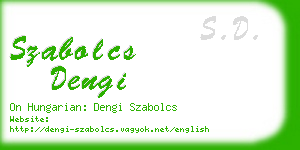 szabolcs dengi business card